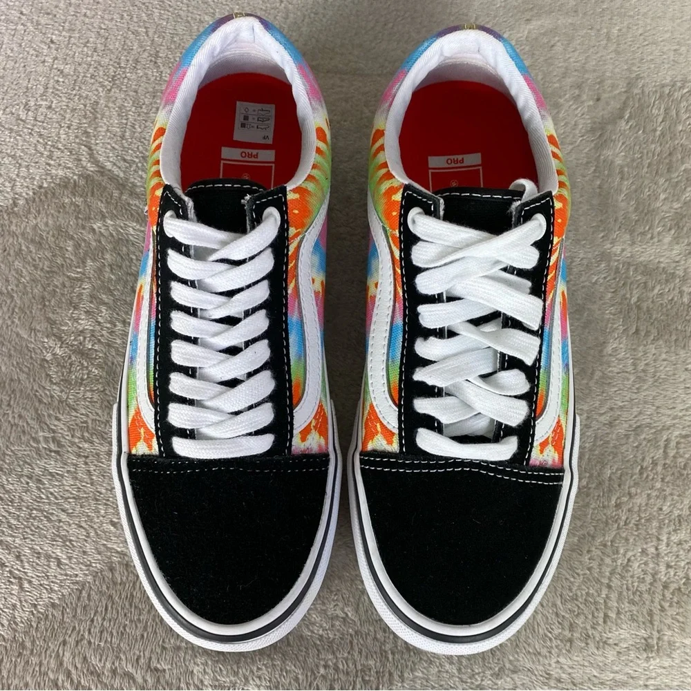 Vans x Santa Cruz Old Skool Pro Shoes Boys 4.5 Women 6 Tie Dye Skate Sneaker NEW